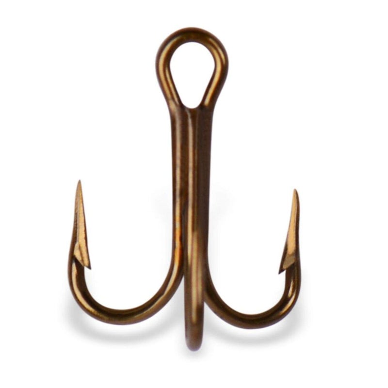 Mustad Treble Hook, O'Shaughnessy - Bronze-Size 16 - Pack of 25